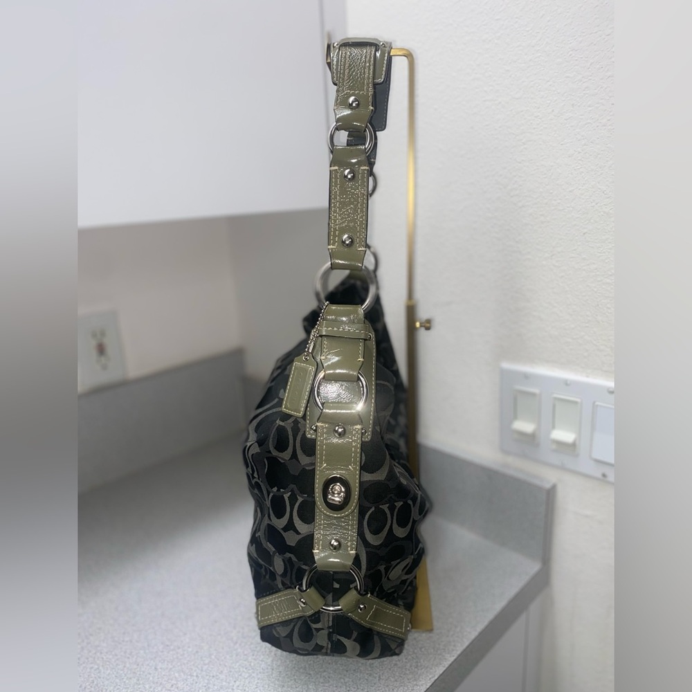Coach Carly Large Multi Silver/Black Hobo Bag GUC - Picture 3 of 16